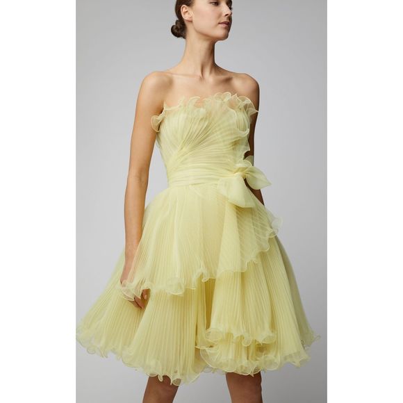 Marchesa Dresses & Skirts - MARCHESA Strapless Bustier Organza Mini Dress